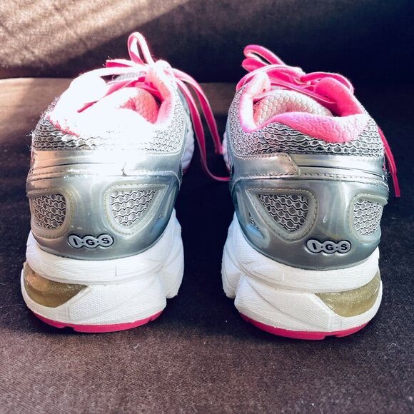 ASICS Gel Kayano 21 US US Silver Grey Pink Black running Shoe T4H7Q Womens 9 US - Picture 4 of 9